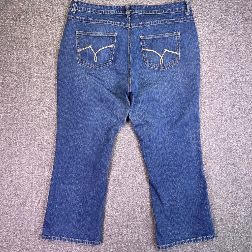 JMS Jeans Women 20W Short Blue Bootcut Western Casual Stretch Denim Plus 40x28.5 - Picture 2 of 12